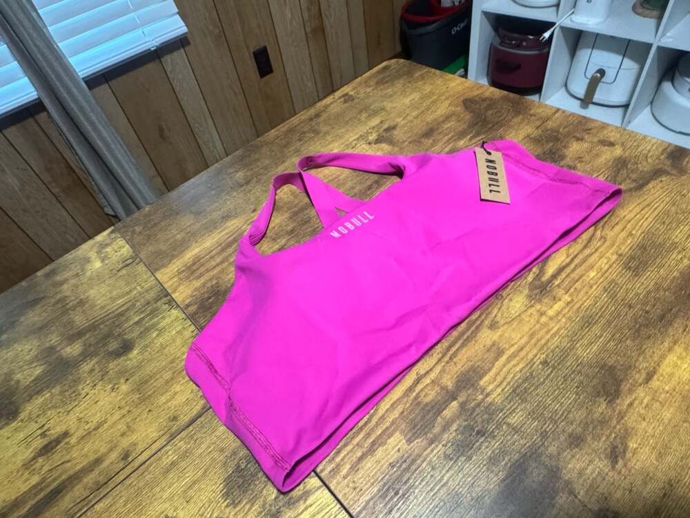 NOBULL Fuchsia Red Longline Sports Bra - Size XXL